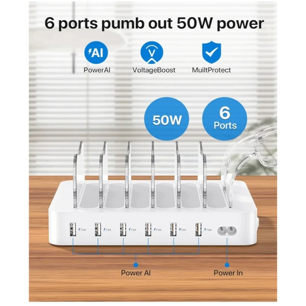 NEW Multi-Device Charging Station with White Finish